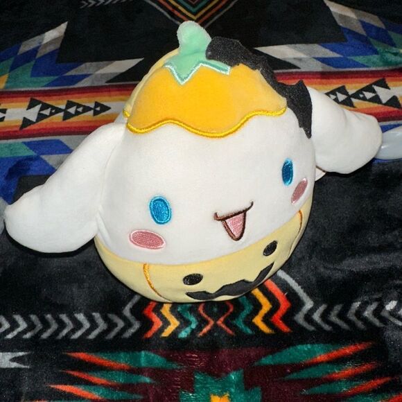 Squishmallows Sanrio 2023 Halloween 7" Cinnamoroll Pumpkin Plush Hello Kitty - Picture 6 of 9